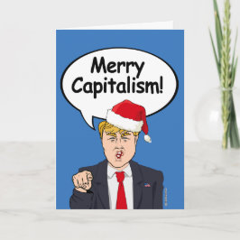 Trump Weihnachtskarte - Merry Capitalism - Feiertagskarte