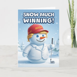 Trump Weihnachtskarte   Schneemann Trump Karte