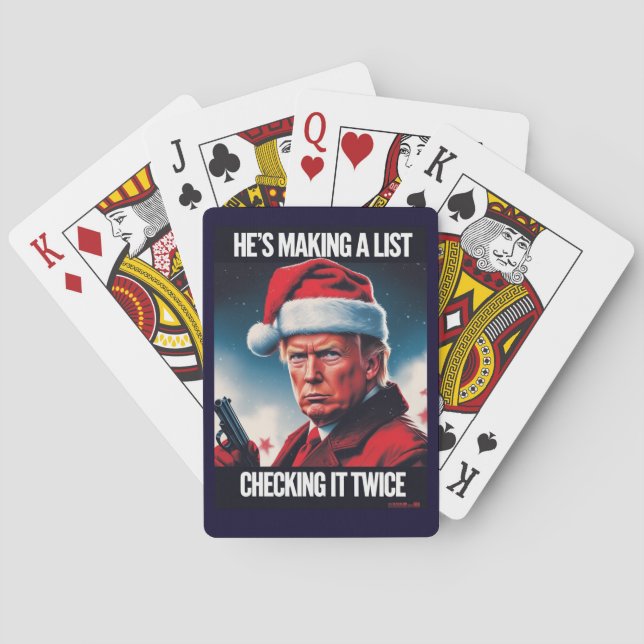 Trump - Weihnachtskarten Funny Holiday Game Spielkarten (Rückseite)