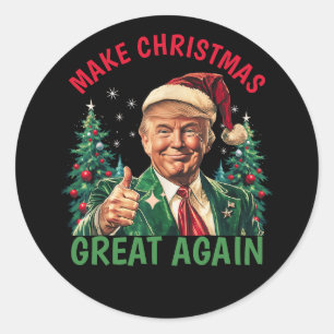 Trump Weihnachtskleber, machen Weihnachten wieder  Runder Aufkleber