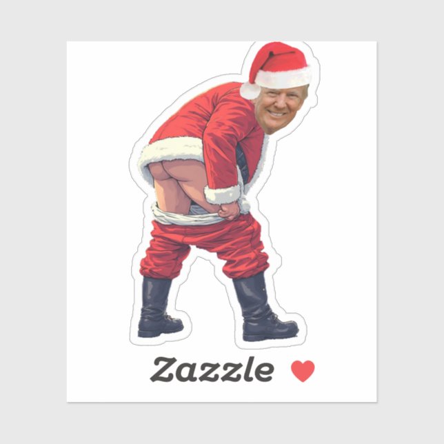 trump weihnachtsmann Donald Trump Statue  Aufkleber (Blatt)