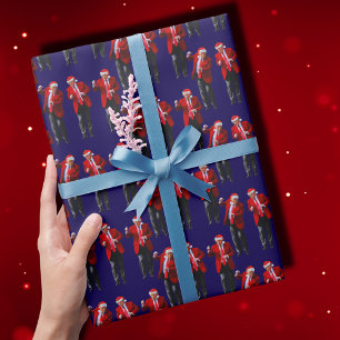 Trump Weihnachtsmannmütze Dance Weihnachten   Trum Geschenkpapier