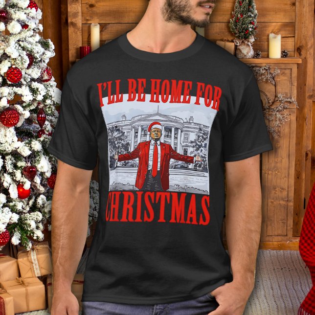 Trump-Weihnachtsmannmütze | Ich bin zu Weihnachten T-Shirt (Von Creator hochgeladen)