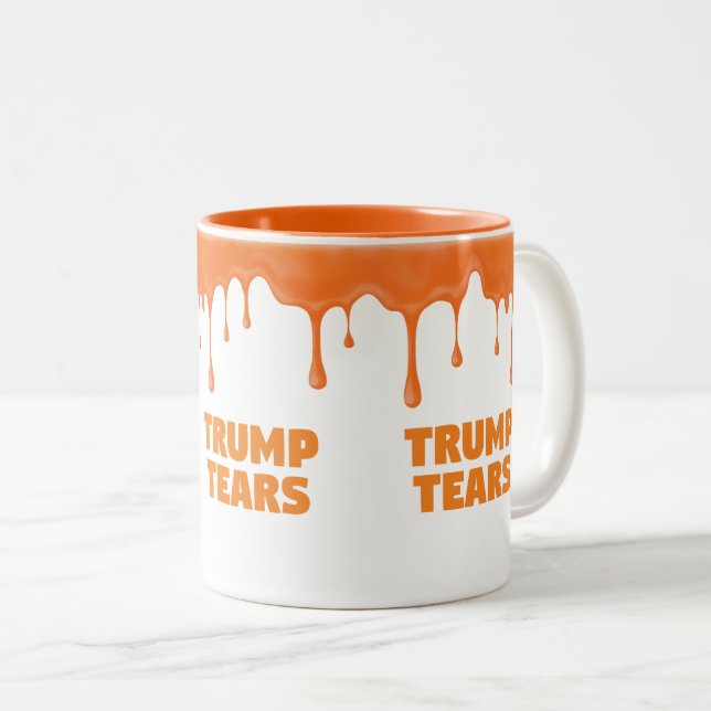 Trump weint gegen Trump verlor Biden-Amtseinführun Zweifarbige Tasse (VorderseiteRechts)