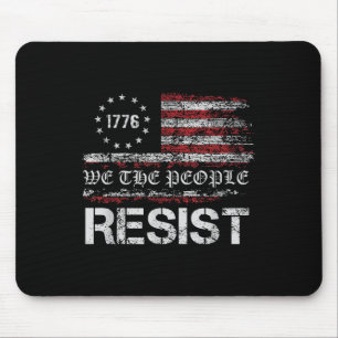 Trump widerstehen Protest gegen die Fahne der poli Mousepad