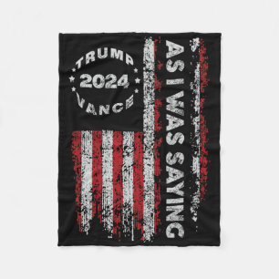 Trump Wie ich gerade sagte, begann Trump seine Red Fleecedecke