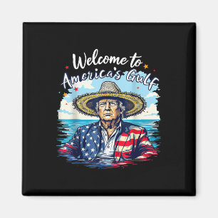 Trump willkommen im Amerikanischen Golf Funny Gulf Magnet