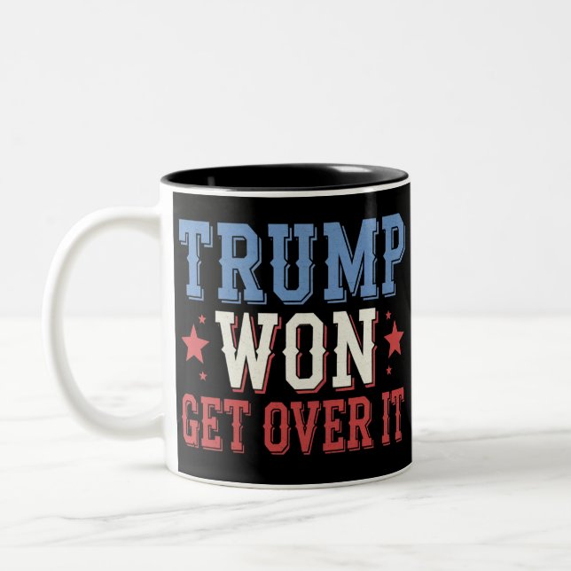 Trump wird 2024 überwinden zweifarbige tasse (Links)