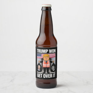 Trump wird die Wahl zum Maga-Won 2024 überstehen Bierflaschenetikett