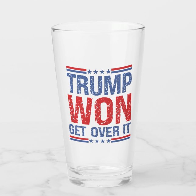 Trump wird es überwinden glas (Rückseite)