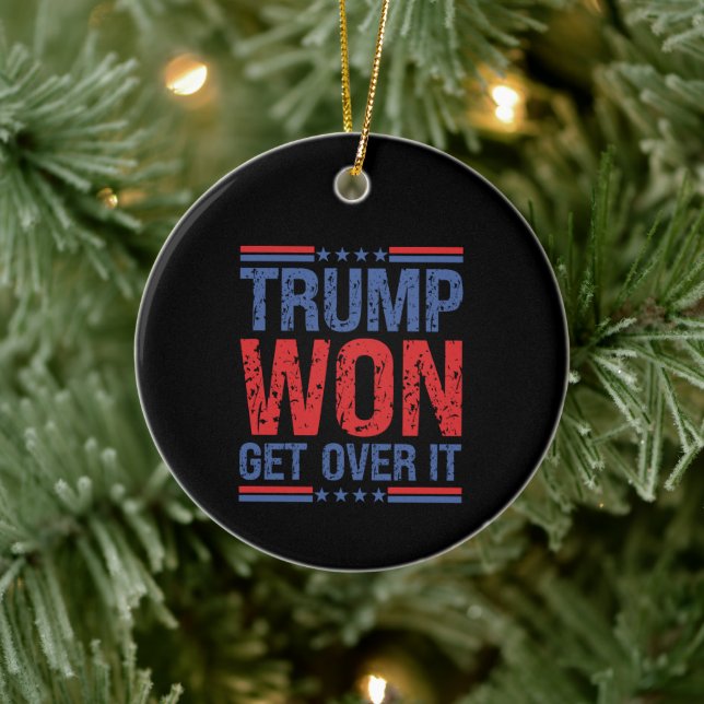 Trump wird es überwinden keramik ornament (Baum)