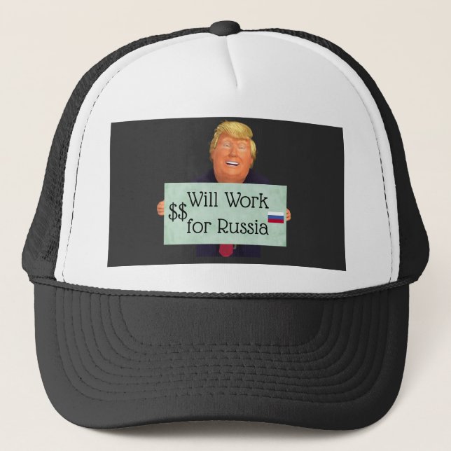 Trump wird für Russland arbeiten Truckerkappe (Vorderseite)