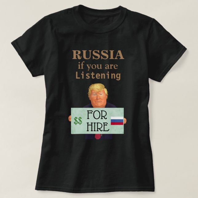 Trump wird sich für den russischen T - Shirt einse (Design vorne)