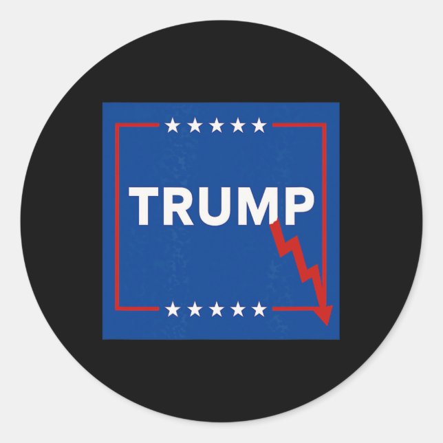 Trump-Wirtschaft 1 Runder Aufkleber (Vorderseite)