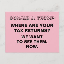Trump, wo Ihre Steuerrückzahlungsresistenz liegt Postkarte