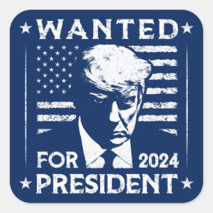 Trump wollte für die Präsidentschaftswahl 2024 Quadratischer Aufkleber