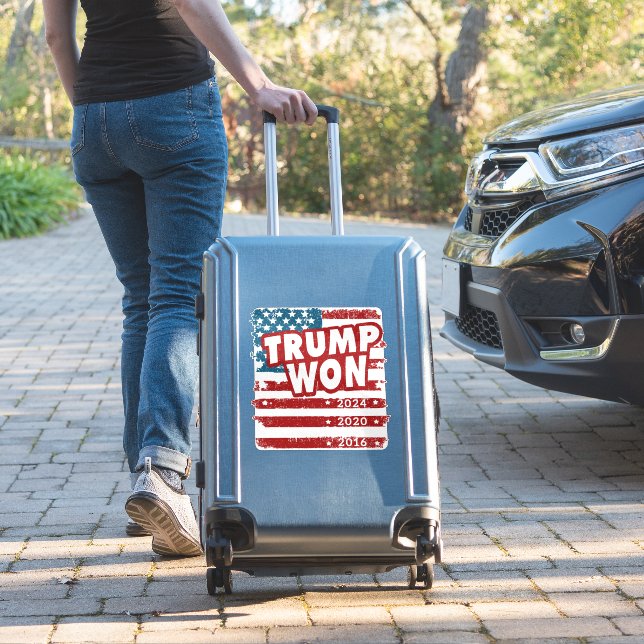 Trump Won 2024 Aufkleber (Koffer Insitu)