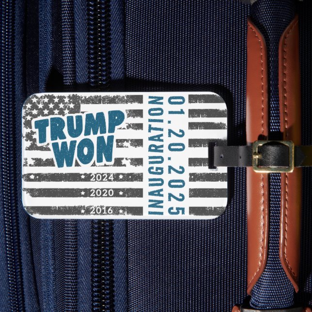 Trump Won 2024 Gepäckanhänger (Vorderseite Insitu 4)
