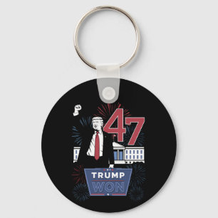 Trump Won 2024 Präsident 47 Amerika USA Schlüsselanhänger
