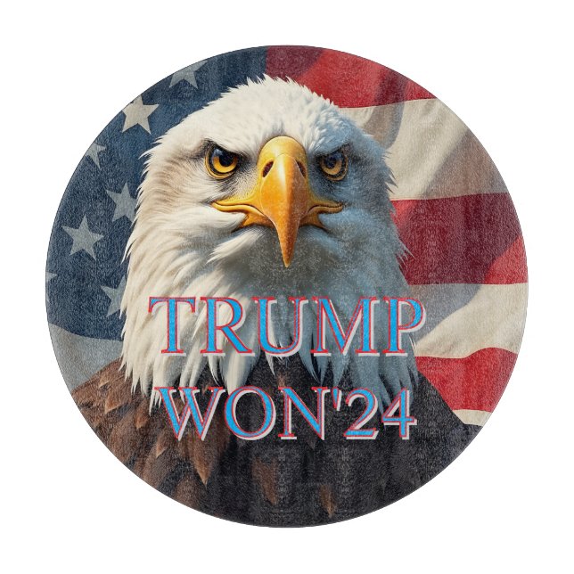 TRUMP WON 2024 SCHNEIDEBRETT (Vorderseite)