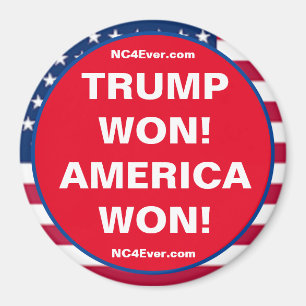 TRUMP WON! AMERIKA GEWONNEN! Patriotic Magnet