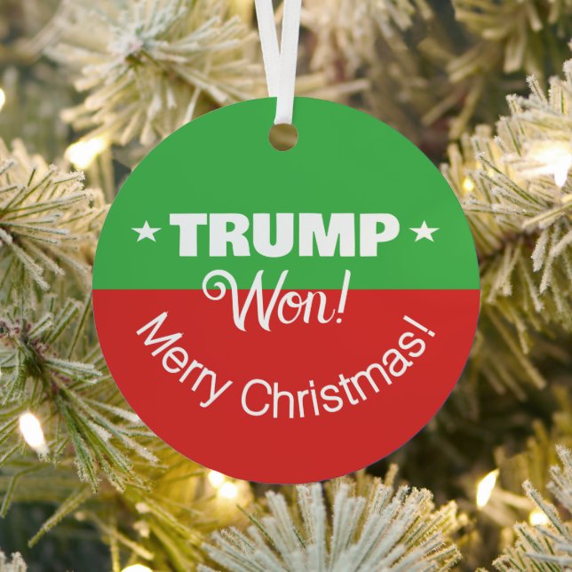 TRUMP Won! Frohe Weihnachten Ornament Aus Metall (InSitu)