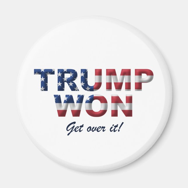 TRUMP WON Kühlschrankmagnet Magnet (Vorne)