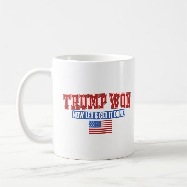 Trump Won Lasse jetzt bekommen Kaffeetasse (Links)