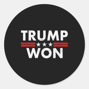 Trump Won Truck 45_47 Waste Trash Management(on Ba Runder Aufkleber