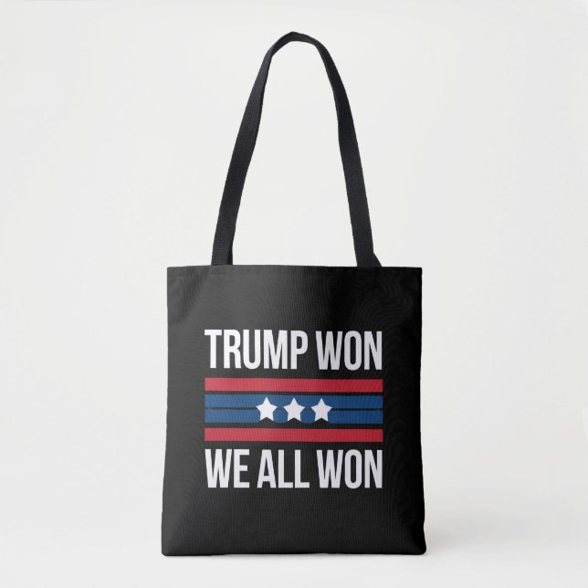 Trump Won We All Won 2024 USA Flag Trump Won (Vorderseite)