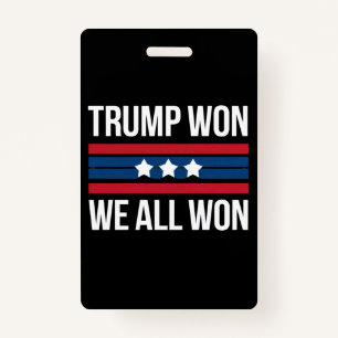 Trump Won We All Won 2024 USA Flag Trump Won Ausweis