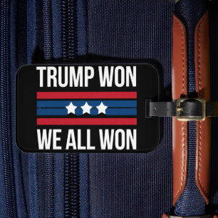 Trump Won We All Won 2024 USA Flag Trump Won Gepäckanhänger