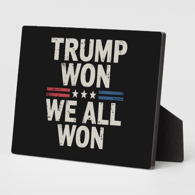 Trump Won We All Won Präsident 47 USA Fotoplatte (Seite)