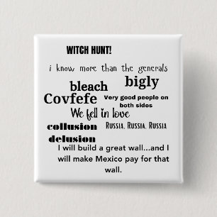 Trump Word Cloud Typografie Button