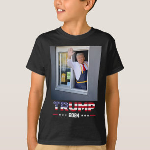 Trump Works Drive-thru Trump serviert Pommes Frite T-Shirt