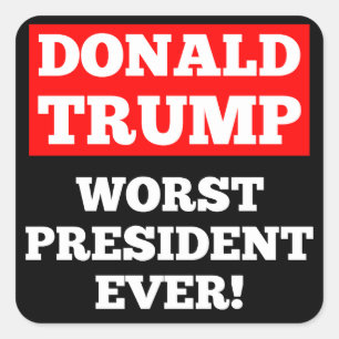 TRUMP Worst President jemals! Aufkleber (schwarz)