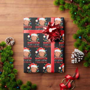 Trump wrap Christmas, Trump Wrap, Pro Trump 2024 Geschenkpapier