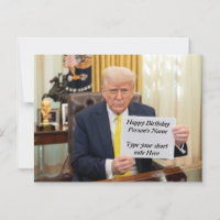 Trump wünscht Glück, Geburtstag oder Ereignis