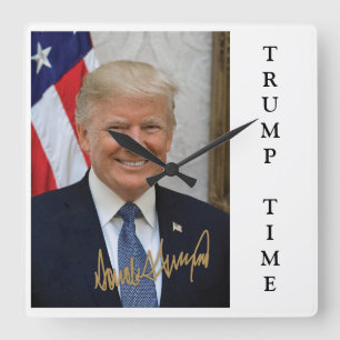 TRUMP-ZEIT QUADRATISCHE WANDUHR