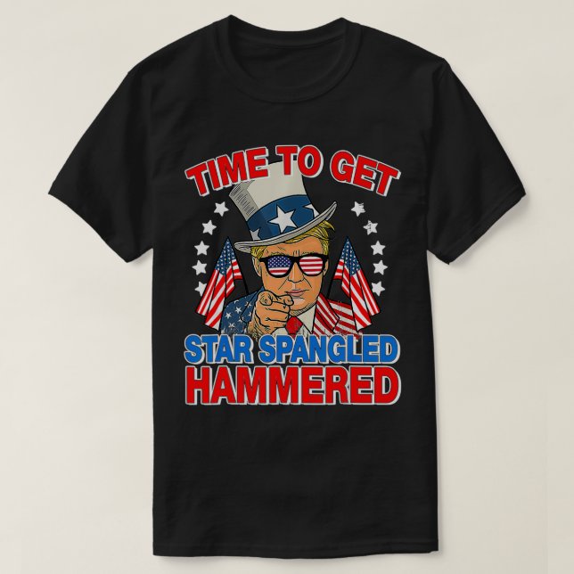 Trump Zeit, um sich den stürmischen Hammerschlag 4 T-Shirt (Design vorne)