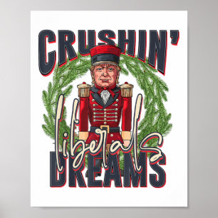 Trump zerstört liberale Träume Weihnachten Poster