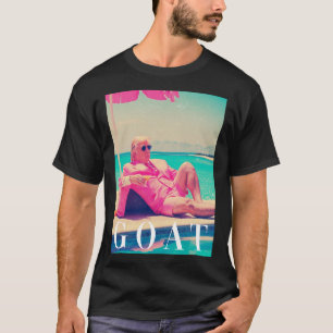 Trump-Ziegen-Shirt Sommer 2024 Retro Lustig Pink D T-Shirt