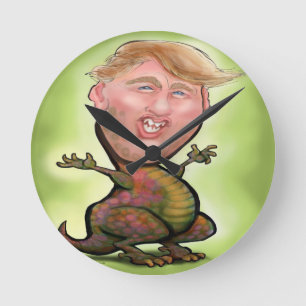 Trump Zilla Runde Wanduhr