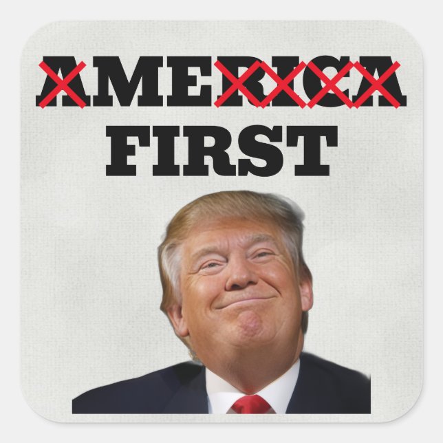 Trump (Zuerst ich) Aufkleber (Vorderseite)