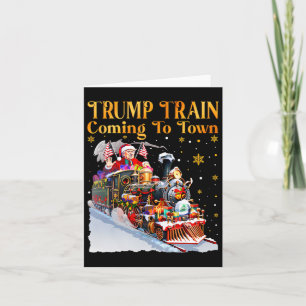 Trump-Zug kommt in die Stadt Weihnachten Weihnacht Karte