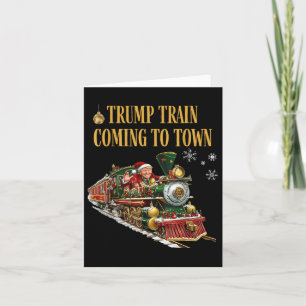 Trump-Zug kommt in die Stadt Weihnachten Weihnacht Karte