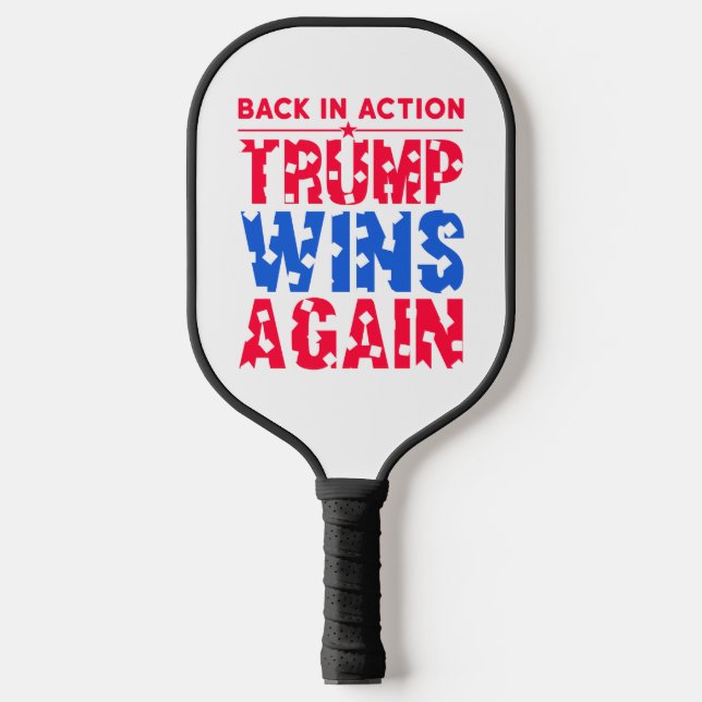 Trump - Zurück in Aktion Trump gewinnt wieder Pickleball Schläger (Vorderseite)