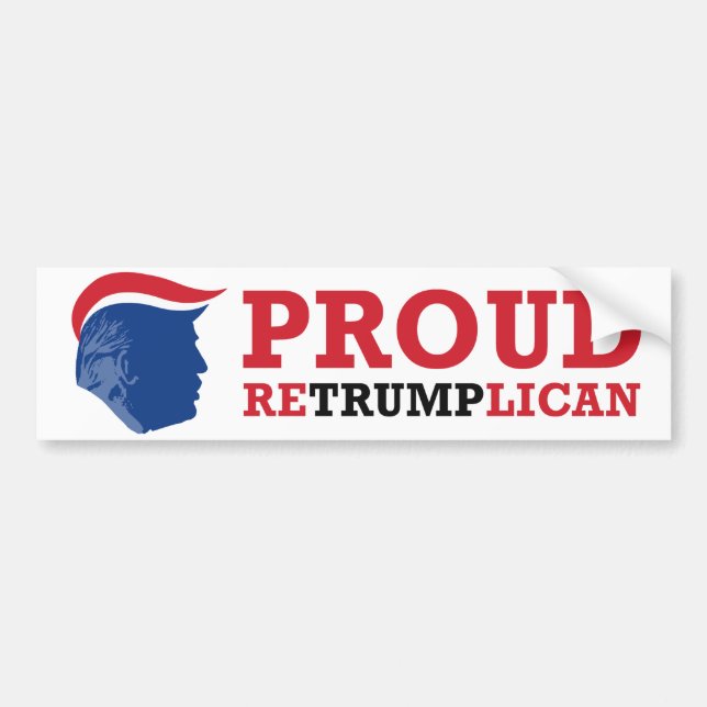 TrumpBumperTemp Präsident Retrumplican -.png Autoaufkleber (Vorne)