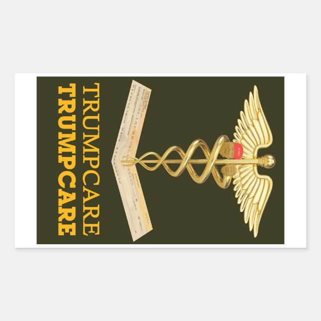 TrumpCare - Ein Hut Rechteckiger Aufkleber (Vorderseite)