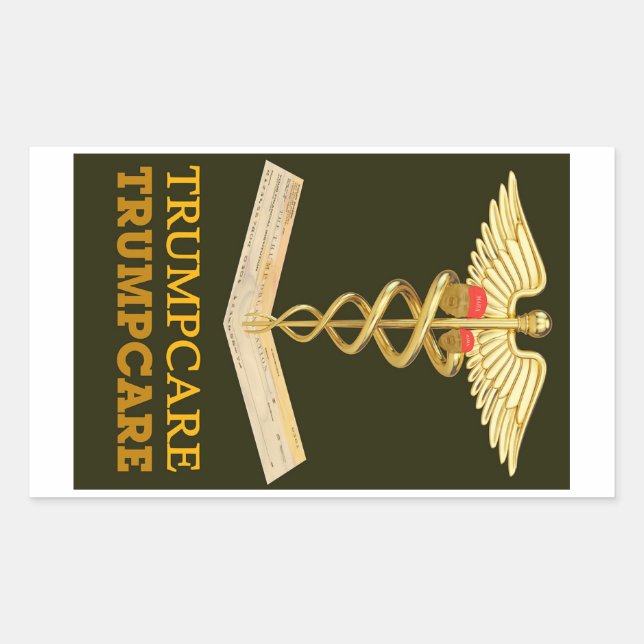 TrumpCare - Zwei Hasen Rechteckiger Aufkleber (Vorderseite)